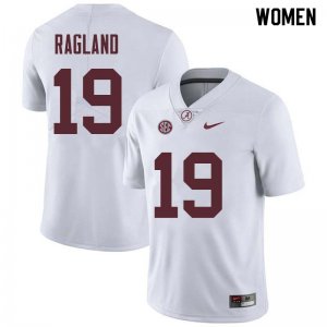 NCAA Women's Alabama Crimson Tide #19 Reggie Ragland Stitched College Nike Authentic White Football Jersey NS17H58SS